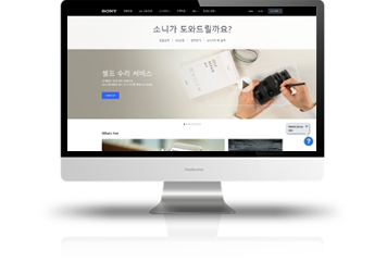 소니스토어 웹 화면 & 소니 CI